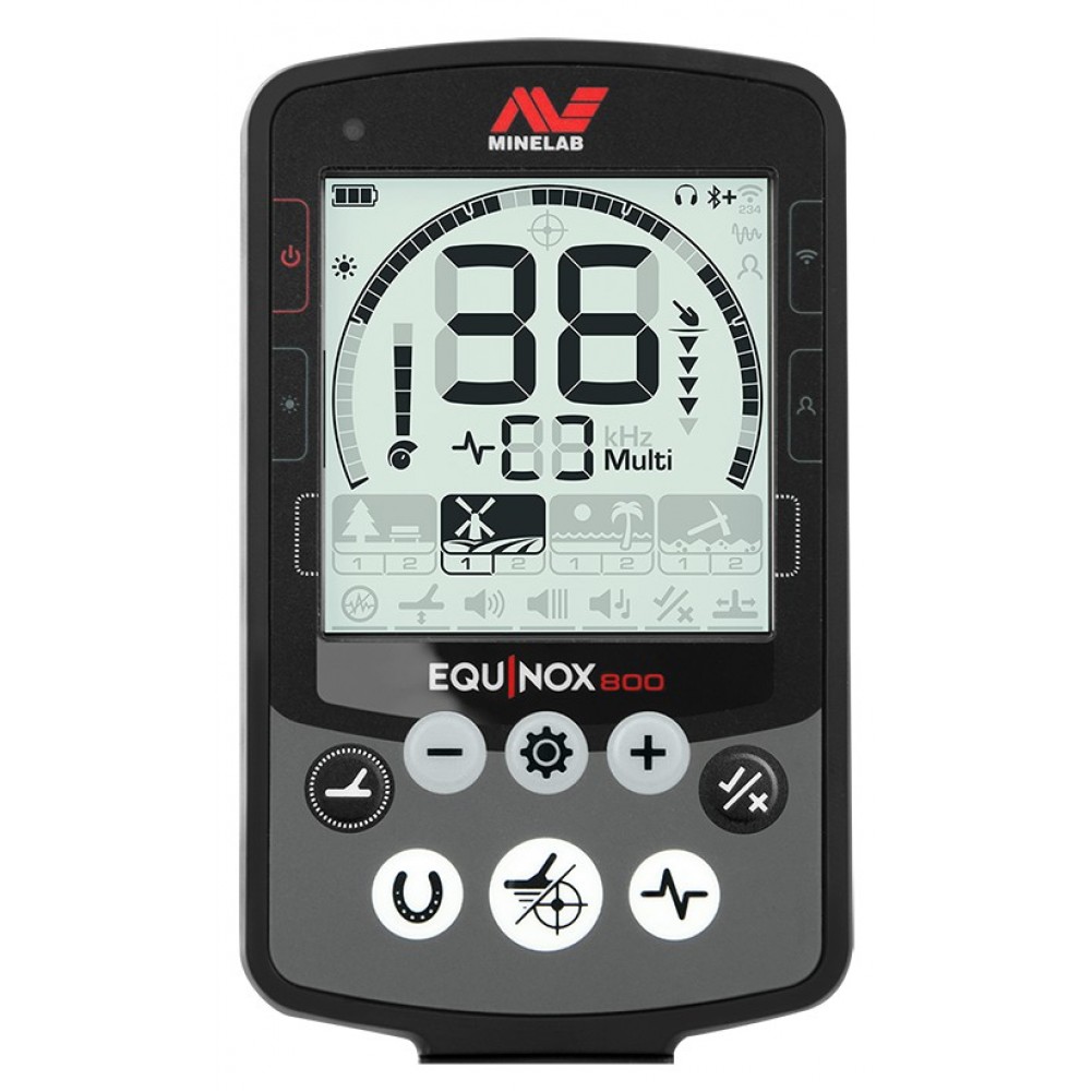 Minelab Equinox user interface