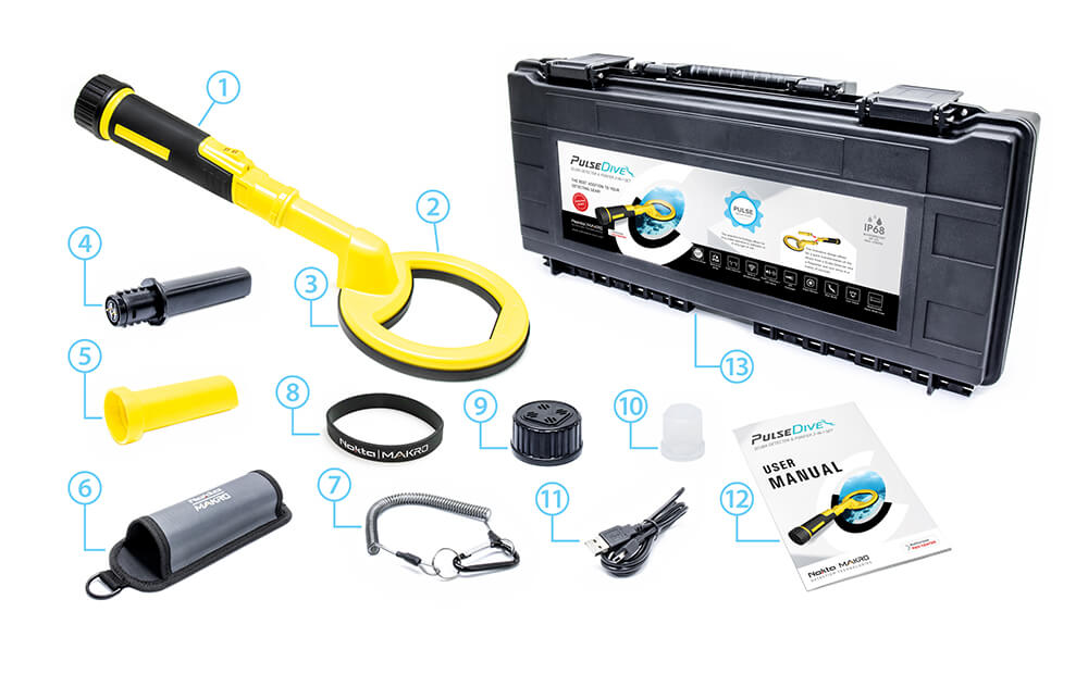 Nokta PulseDive 2 in 1 package contents