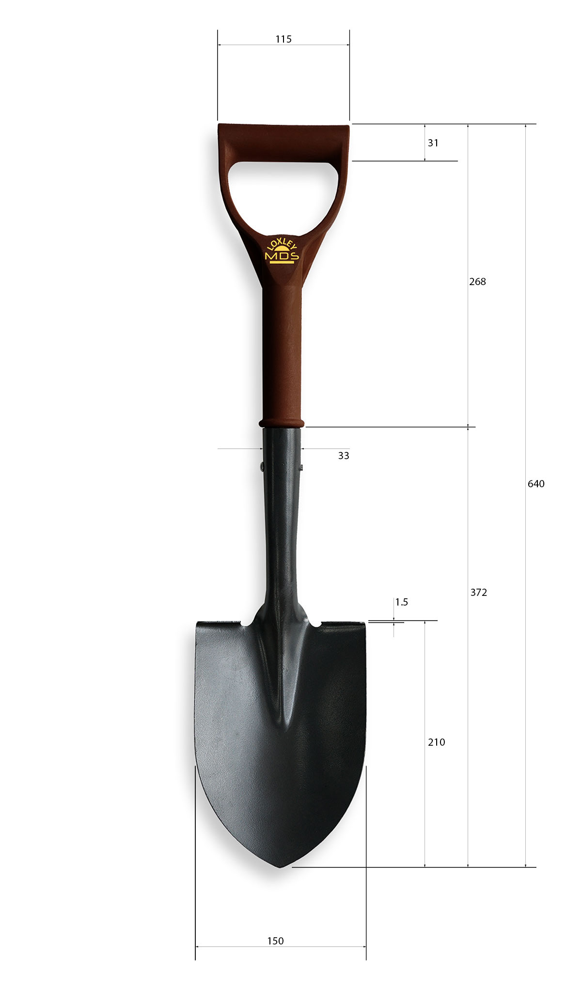 Loxley Spade Measurements