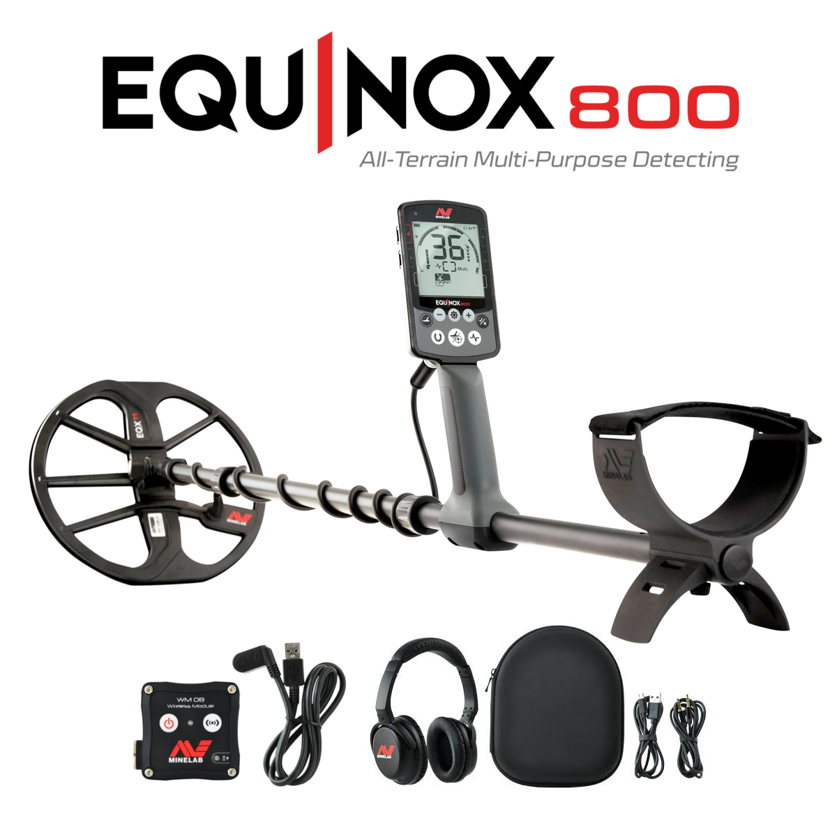 Minelab Equinox 800 Multi-IQ Underwater Metal Detector & Pro-Find 15 Pinpointer 