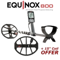 Minelab Equinox 800 Metal Detector + 15" Coil Offer