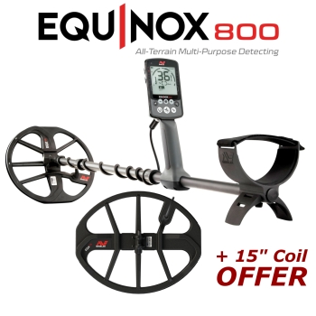 Minelab Equinox 800 Metal Detector + 15" Coil Offer