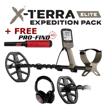 Minelab X-Terra Elite Metal Detector Expedition Pack with Free Pro-find 40
