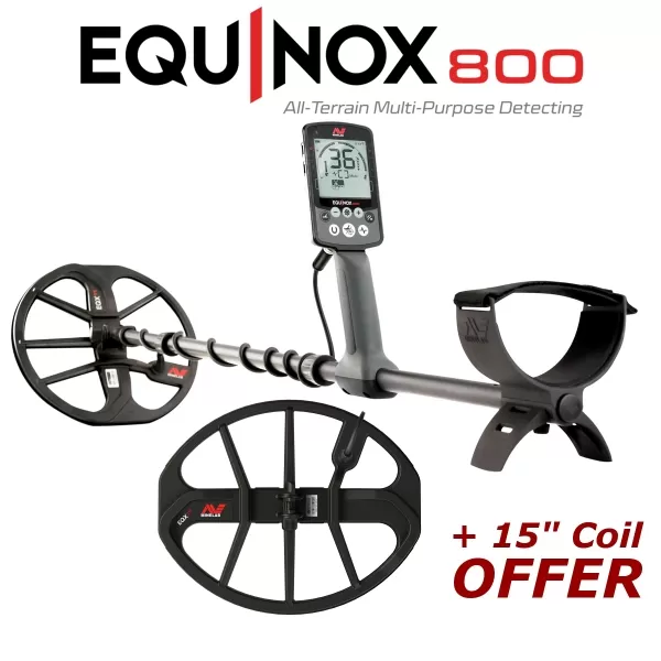 Minelab Equinox 800 Metal Detector + 15" Coil Offer