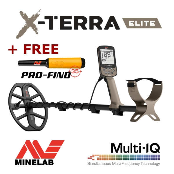 Minelab X-Terra Elite Metal Detector with free pro-find 35